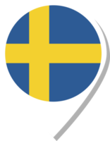 ícone de check-in da bandeira sueca. png