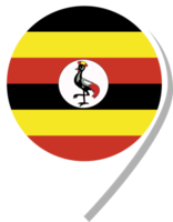 ícone de check-in da bandeira de Uganda. png