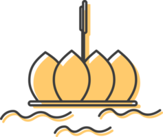 Loy Kratong icon, Thailand flat icon. png