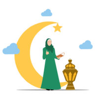 Muslim woman celebrating Ramadan png