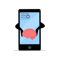 Smartphone reading mind thoughts png