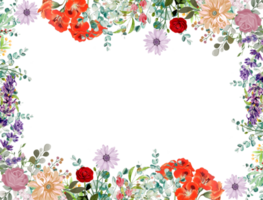 Flower and floral decorative frame png