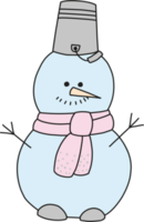 Snowman illustration. Snow blind. Christmas element. png