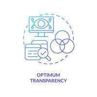 Optimum transparency blue gradient concept icon. Functional programming benefit abstract idea thin line illustration. Performance optimization. Isolated outline drawing vector