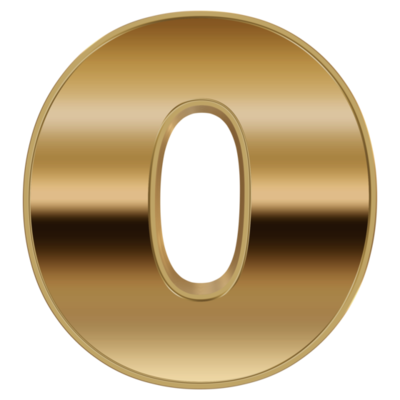 Gold Number 10 PNGs for Free Download
