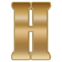 3D Rendering Metallic Alphabet Design. png