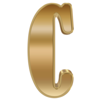 3D Rendering Metallic Alphabet Design. png