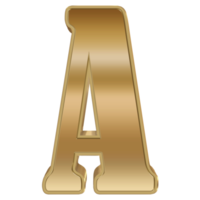 Diseño de alfabeto metálico de renderizado 3d. png