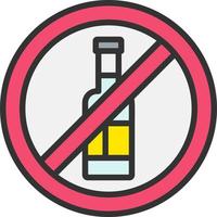 No Alcohol Vector Icon