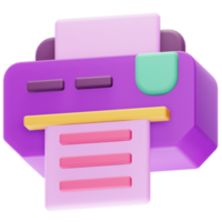 icono de impresora de renderizado 3d png