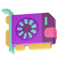 3D Render Graphic Card Icon png