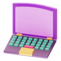 icono de ordenador portátil de renderizado 3d png
