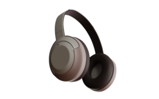 diseño de auriculares renderizado 3d para maqueta de producto png