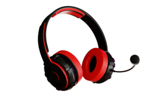 diseño de auriculares renderizado 3d para maqueta de producto png