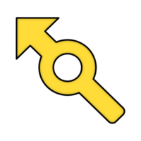 Yellow Arrow Direction png