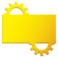 Yellow Gear Banner png