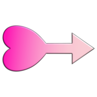 Pink Arrow Heart png