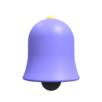 Illustration 3d d'une cloche de totification avec des couleurs esthétiques adaptées au web, à l'apk ou à des ornements supplémentaires pour votre projet png
