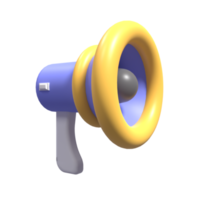 Ilustração 3D de um alto-falante com cores estéticas adequadas para web, apk ou ornamentos adicionais para o seu projeto png