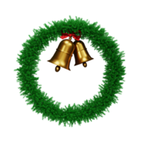 Christmas wreath on transparent background png