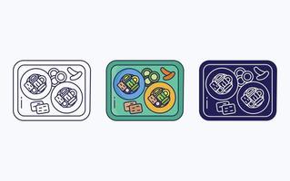 Veggie sushi icon vector