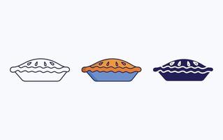 Crostata baked icon vector