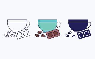 Coffee chocolate icon vector