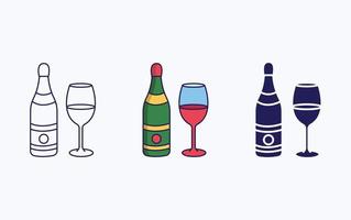 Champagne glass icon vector