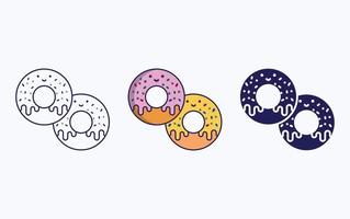 Donuts baked icon vector