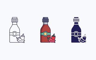 Chilli sauce icon vector