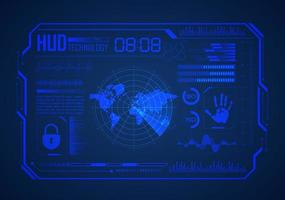 Modern HUD Technology Screen Background vector