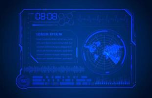 Modern HUD Technology Screen Background vector