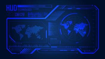 Modern HUD Technology Screen Background vector