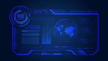 Modern HUD Technology Screen Background vector