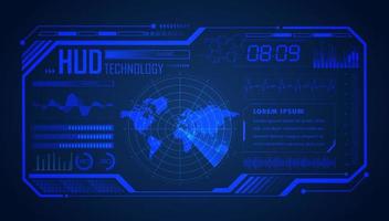 Modern HUD Technology Screen Background vector