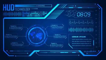 Modern HUD Technology Screen Background vector