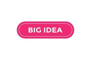 Big idea button web banner templates. Vector Illustration