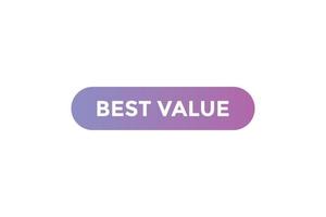 plantillas de banner web de botón de mejor valor. ilustración vectorial vector