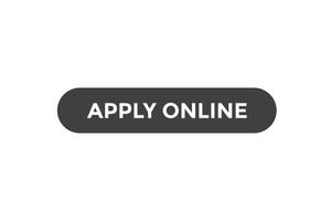 Apply online button web banner templates. Vector Illustration