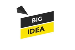 Big idea button web banner templates. Vector Illustration