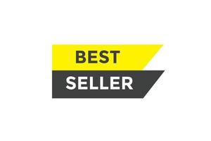 Best seller button web banner templates. Vector Illustration