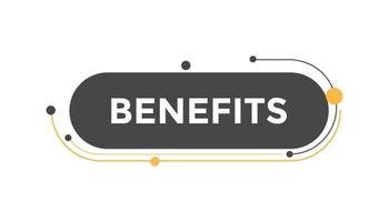 Benefits button web banner templates. Vector Illustration
