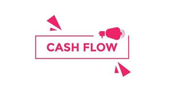 Cash flow button web banner templates. Vector Illustration