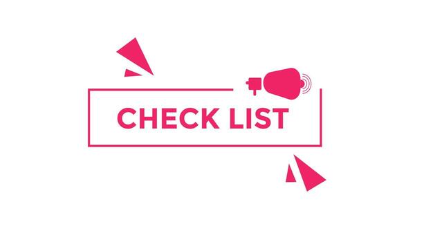 Check list button web banner templates. Vector Illustration