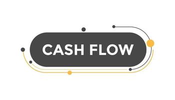 Cash flow button web banner templates. Vector Illustration