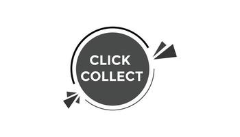 Click collect  button web banner templates. Vector Illustration