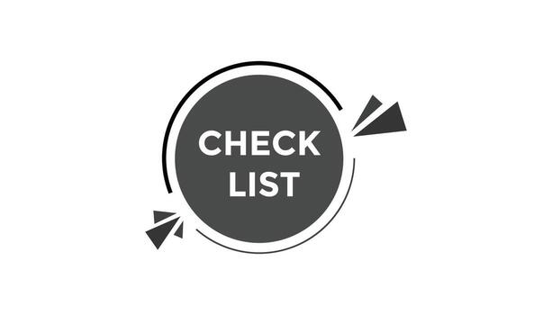 Check list button web banner templates. Vector Illustration