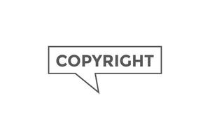 Copyright button web banner templates. Vector Illustration