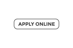 Apply online button web banner templates. Vector Illustration