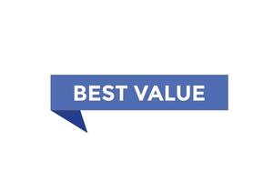 Best value button web banner templates. Vector Illustration